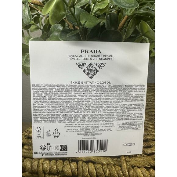 Prada Monochrome Lipcolor 4-Shade Sample Card - Picture 3 of 3